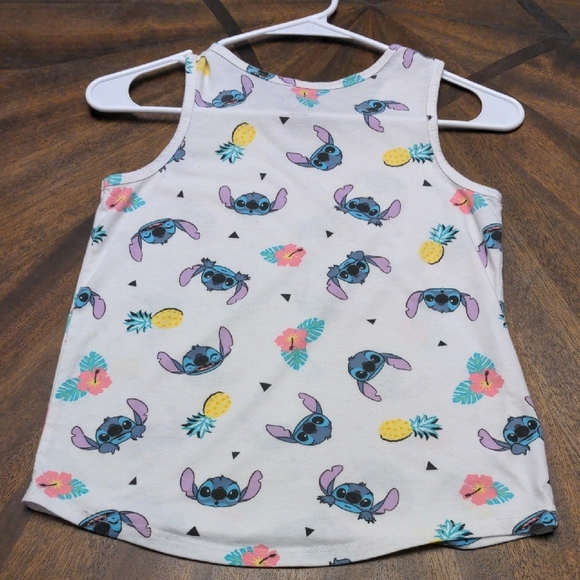 Disney Kids Tank Top - White with Blue and Pink Stitch Design - Picture 5 of 8